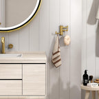 Angle Simple 3 Arms Towel Hook Brushed Gold, 304 Stainless Steel Swivel Triple Towel Holder, Folding Bathroom Hook, Wall Mount