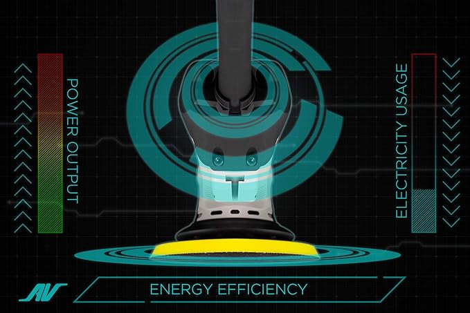 AirVANTAGE 6" Palm-Style, 2nd Generation Industrial Advanced Electric Sander Central-Vacuum with Low-Profile Pad (3/16- PSA Vinyl)