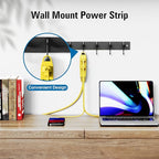 K KASONIC - 50-Feet 3 Outlet Extension Cord, UL Listed, 16/3 SJTW 3-Wire Grounded, 10 Amp 125 V 1625 Watts, Multi-Outlet Indoor/Outdoor Use, Yellow