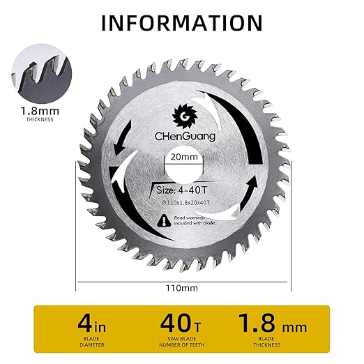 5 pcs 4 Inch 40 Tooth Miter/Tungsten Carbide Tipped Blade High-Performance Professioal Saw Blade for Cutting Wood