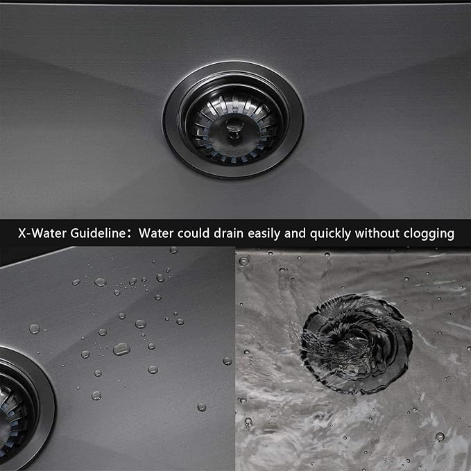 SHACO 25x22 Black Drop In Kitchen Sink, 25 Inch Gunmetal Black Topmount Single Bowl 16 Gauge Stainless Steel Sink for Bar Prep RV Laundry Utility Small Kitchen