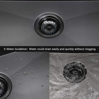 SHACO 25x22 Black Drop In Kitchen Sink, 25 Inch Gunmetal Black Topmount Single Bowl 16 Gauge Stainless Steel Sink for Bar Prep RV Laundry Utility Small Kitchen