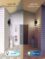 Exterior Lights for House, Dusk to Dawn Outdoor Lighting Fixtures Wall Mount - ETL Listed,Aluminum Outdoor Wall Lights 5000k - Up Down Light Fixture for Porch, Garage (Square 3 Pack)