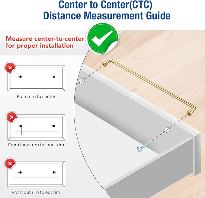 JOY DECOR Cabinet Pulls – 12-3/5 Inch Hole Center, Polished Brass, 2 Pack, Zinc Alloy Cabinet Handles for Drawers & Cupboard – Vintage Style Hardware for Kitchen, Bathroom, Dresser, Furniture Makeover