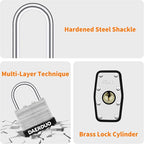 48 Pack 40 mm (1-9/16") Keyed Alike Laminated Padlocks with 96 Keys, Hardened Steel Short Shackle, Heavy-Duty Locks for Gym Lockers, Toolboxes, School Lockers, and Hasp Latches