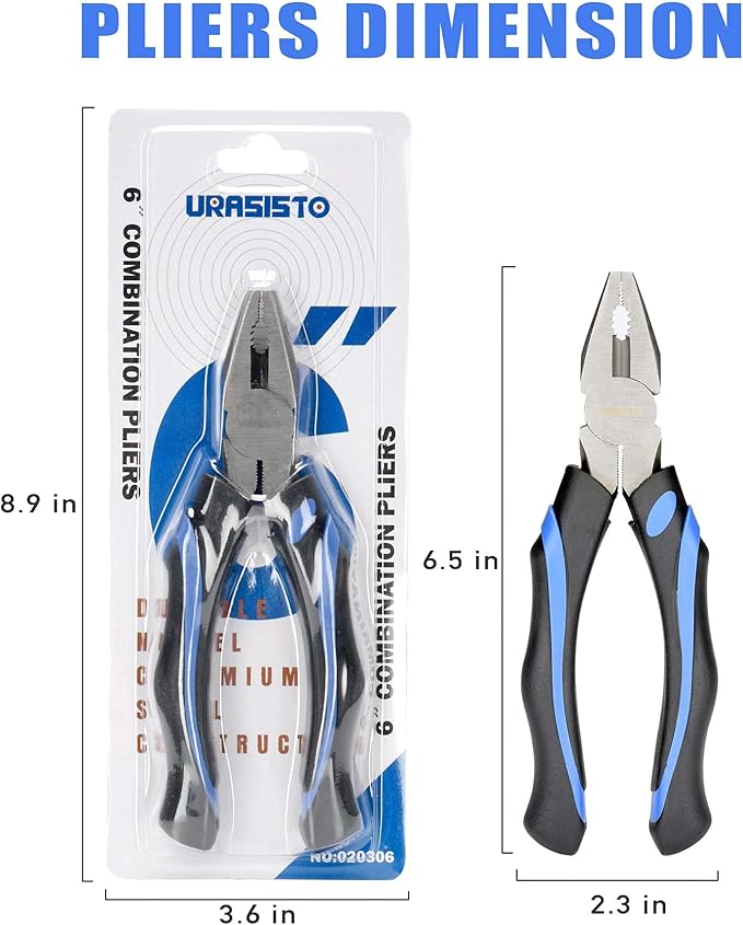 6-Inch Linesman Pliers with heavy Duty Nickel Chromium Steel Construction