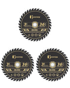 3 Inch 36T Carbide Circular Saw Blades, 3/8-inch Arbor, Cutting Off Tool Plastic Wood. Compatible with Bosch, Ridgid, Ryobi, Milwaukee, DeWalt, Worx (3-Pack)