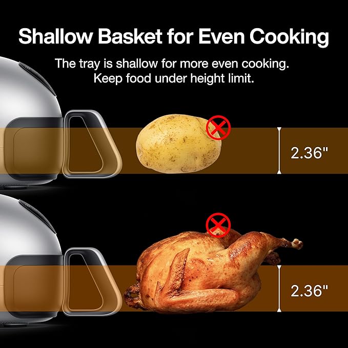 Typhur Dome 2 Air Fryer, Extra Large Airfryer with Superior Airflow, Self-cleaning Smart Digital Fryer with PFAS free Basket for Quick Easy Meals, Fits a 12" Pizza or 4-Slice Toast