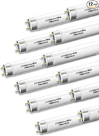 (12 Pack) 24 inch F17T8/841 Fluorescent Light Bulb,2ft 17Watts 4100K Cool White T8 Linear sp841 Tube, G13 Medium Bi-Pin Base