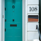 Wall Mount Mailboxes, Morden Mailbox for House, Metal Outside Mailbox with Walnut Wood Panel, Large Capacity Galvanized Steel Post Box with Flag (No Keys Locking)