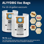 10 Pack Shop Vac 10-14 Gallon Vaccum Bags, ALYYDBG Type F 90662 9066200 9066233, Type I 90672 9067200, 9067211 Filter Bags