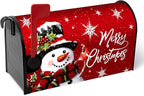 Christmas Snowman Mailbox Covers Magnetic Standard Size 18 x 21 in Winter Red Xmas Outdoor Mailbox Wraps Cover Letter Box Post Cover Christmas Decorations for Outside Gardern Yard