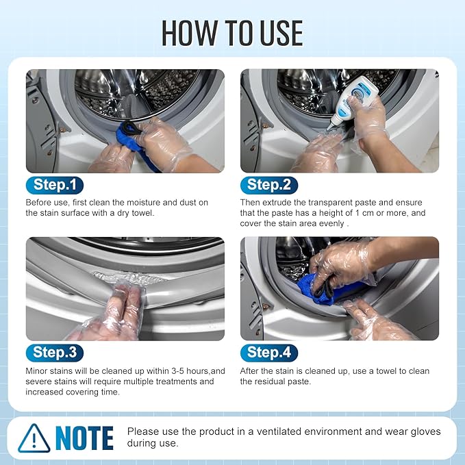 Home Cleaner Gel, Cleaner for Washing Machine, Refrigerator Strips, Household Shower, Kitchen Sinks, Walls, Tiles, Bathrooms- 10 fl oz