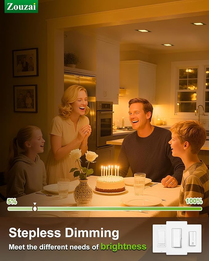 zouzai Square Led Recessed Lighting,5CCT Ultra Thin Square Led Ceiling Light with Junction Box,CRI90,2700K-5000K Selectable,Dimmable Canless Downlight,ETL and Energy Star (Black【12 Pack】, 6 Inch)