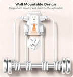 USB Wall Charger Power Strip Surge Protector with 4 USB Ports (2 USB C) Plug Extension Multiple Outlets Plug Extension Multi Outlet Plug in Adapter Spaced Outlets for Home Office Travel,White (White)