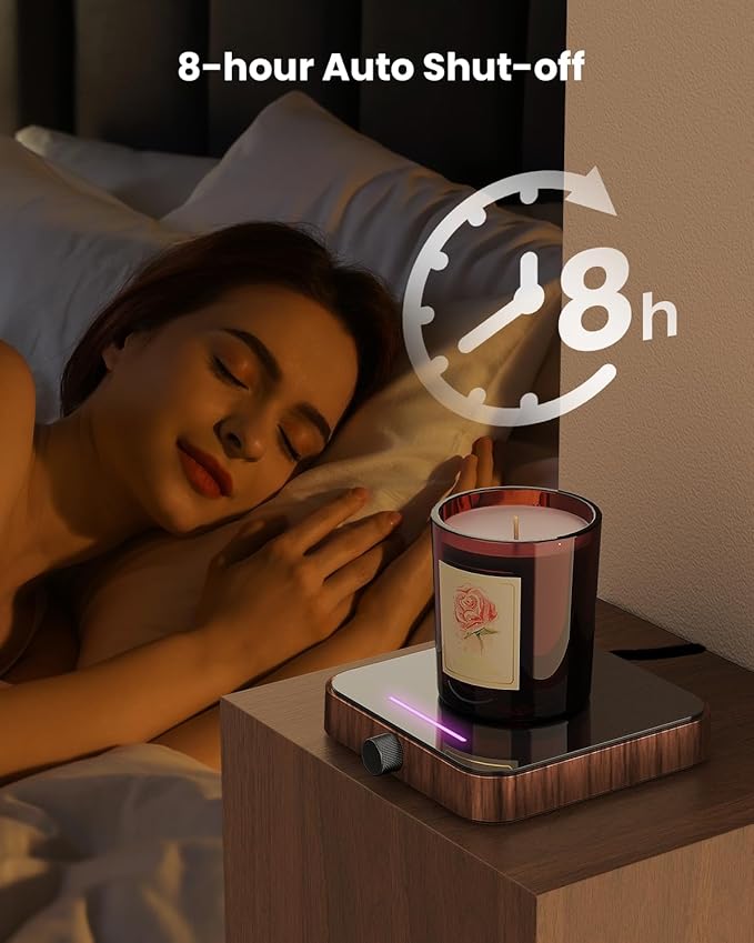 Maestri House Mug Warmer, Electric Coffee Cup Warmer for Desk with 3-Temp Settings,Auto Shut Off, Constant Temperature Heating for Beverage, Milk, Tea and Hot Chocolate at Home & Office (Wood Grain)