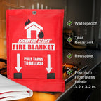 Signature Series Fire Blanket | Flame Suppression Fiberglass Blanket for Home & Kitchen Safety | Ultimate Fire Protection Blankets That Never Expire