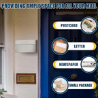 Stainless Steel Mailboxes for Outside 14.5'' x 7.1'' x 3.75'' Wall Mounted Large Capacity Mailbox Silver Rust Proof and Rainproof Steel Drop Box