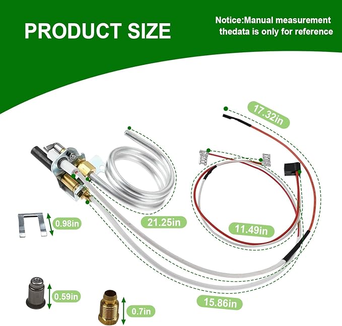 100112330 Water Heater Parts Assembly-Upgrade Replacement for 9007876 9007877 Thermopile | Compatible with Whirlpool 300 & 301 Series,A.O.Smith, American,State,Kenmore,Reliance Gas Water Heaters