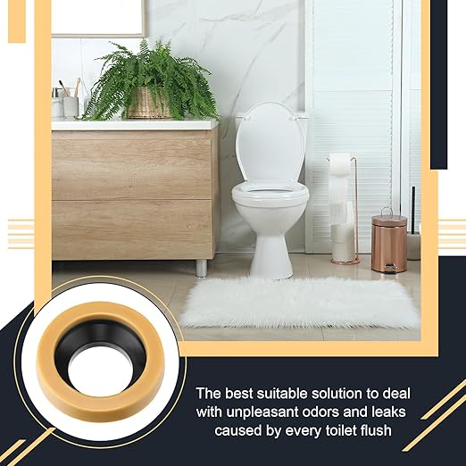 Marsui 4 Pack Toilet Wax Ring Thick Toilet Bowl Wax Ring Gasket for Toilet Bowl Toilet Wax Ring Seal for 3-inch/4-inch Waste Line-Gas, Odor and Watertight Seal