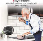 GASLAND Electric Cooktop 36 Inch, 8200W Drop-in Radiant Glass Stove Top CH90BS with 5 Burners, 220-240V Ceramic Electric Stovetop, 7 Power Levels, Mechanical Knob Control, Hot Warning, Hard Wire