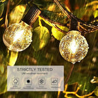 25Pack G40 LED Replacement Bulbs, E12 Candelabra Base, 1W (7W Equivalent) Dimmable 2700K, Shatterproof Plastic Globe for Outdoor String Lights, Patio, Porch, Christmas, Wedding, Cafe & Bistro