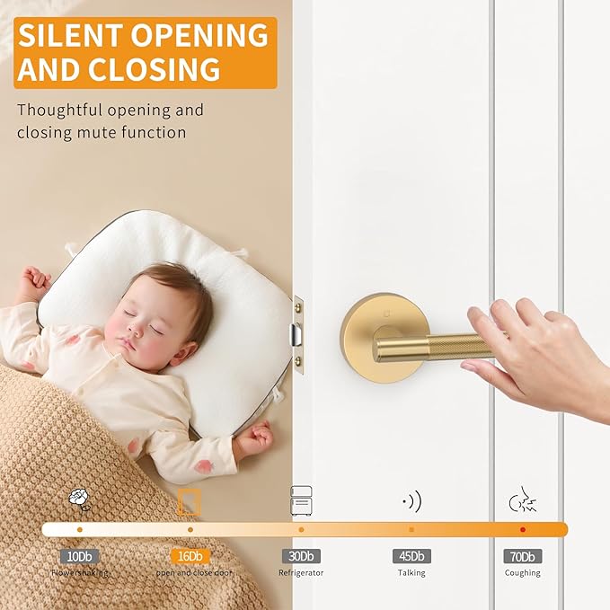 Amerdeco 3 Pack Champagne Bronze Door Handles Interior, Knurled Privacy Door Handles, Heavy Duty Door Lever for Bedroom or Bathroom, Reversible Keyless for Left Right Handed Doors AM0016 ASIN