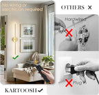 Removable Battery Operated Wall Sconces with Remote Control 350°Rotate LED Wireless Wall Lights with 3 Color Temperatures & Dimming for Bedroom, Hallway,28.3 Inch (2 Pack)