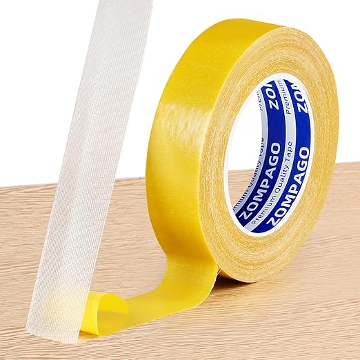 Heavy Duty Double Sided Mounting Tape, 1.18inx66FT, Clear Mesh Grip, Extra Strong Adhesive for Carpets, Wall Mounting, Picture Hanging and DIY Projects,Hand Tearable,Weatherproof