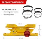 Quick Release Fire Extinguisher Mount – Gold Adjustable Aluminum Roll Bar Bracket for Car Jeep Wrangler (TJ/JK/JL/JKU), UTVs (Polaris RZR, Ranger, Can-Am X3), Trucks & Off-Road Vehicles Bottle Holder