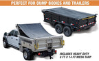 Buyers Products DTR6014 Aluminum Tarp System with Mesh Tarp, 6 x 14 Feet, Dump Body Tarp Kit, Dump Trailer Accessories, Dump Body Accessories