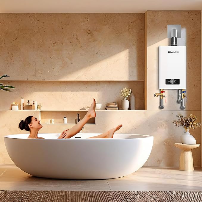 GASLAND 3.15" OD Stainless Steel Direct Vent Wall Thimble for Gas Tankless Water Heaters, Retractable Length from 4.7" to 7.0"