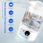 Portable Mini Washing Machine | Compact Deep Cleans Underwear, Baby Clothes, Small Laundry | Lightweight for Apartment, Dorm, Hotel, Travel & Camping | Quiet Energy-Efficient (MR201-US-White)