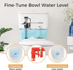 Universal Toilet Flusher Replacement Kit, Toilet Fill Valve Replacement Kit, Toilet Parts Inside Tank Kit, Adjustable, Quiet and Easy to Install (2-Pack)