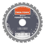 TWIN-TOWN 5-3/8 Inch 30 Teeth Dry Cut Steel and Ferrous Metal Cermet Saw Blade with 20mm Arbor