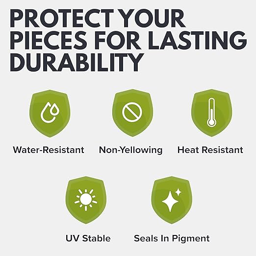 Acrylic Sealer for Concrete & Cement Crafts – Low Gloss, Non-Toxic, Water Resistant, Food Safe – Compatible with Jesmonite – 16 oz