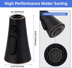 iFealClear Kitchen Faucet Head Replacement, 3 Modes Pull Down Faucet Spray Head Replacement Compatible with Moen Delta Kitchen Sink Faucet, 15 Adapters Available, Oil Rubbed Bronze