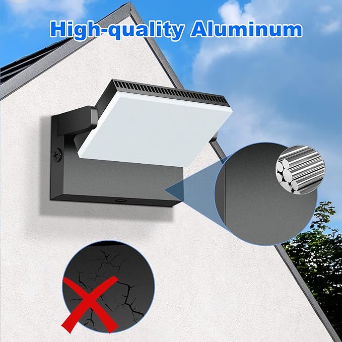 Juyace 120W LED Wall Light Outdoor Flood Lighting Exterior Fixtures 360 °Rotation 5000K for Garage Yard Barn Area Backyard Building 4pack