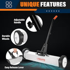 E BAVITE Nail Magnetic Sweeper,24 InchesHeavy Duty Telescopic Magnet Broom Large Rolling Nail Finder Magnet Tools with Wheels Cleanup and Long Adjustable Handle for Construction Yard