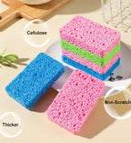 METUUTER 24-Count Cleaning Scrub Sponge- Compressed Cellulose Sponges Non-Scratch Natural Sponge for Kitchen Bathroom Cars, Funny Cut-Outs DIY for Kids