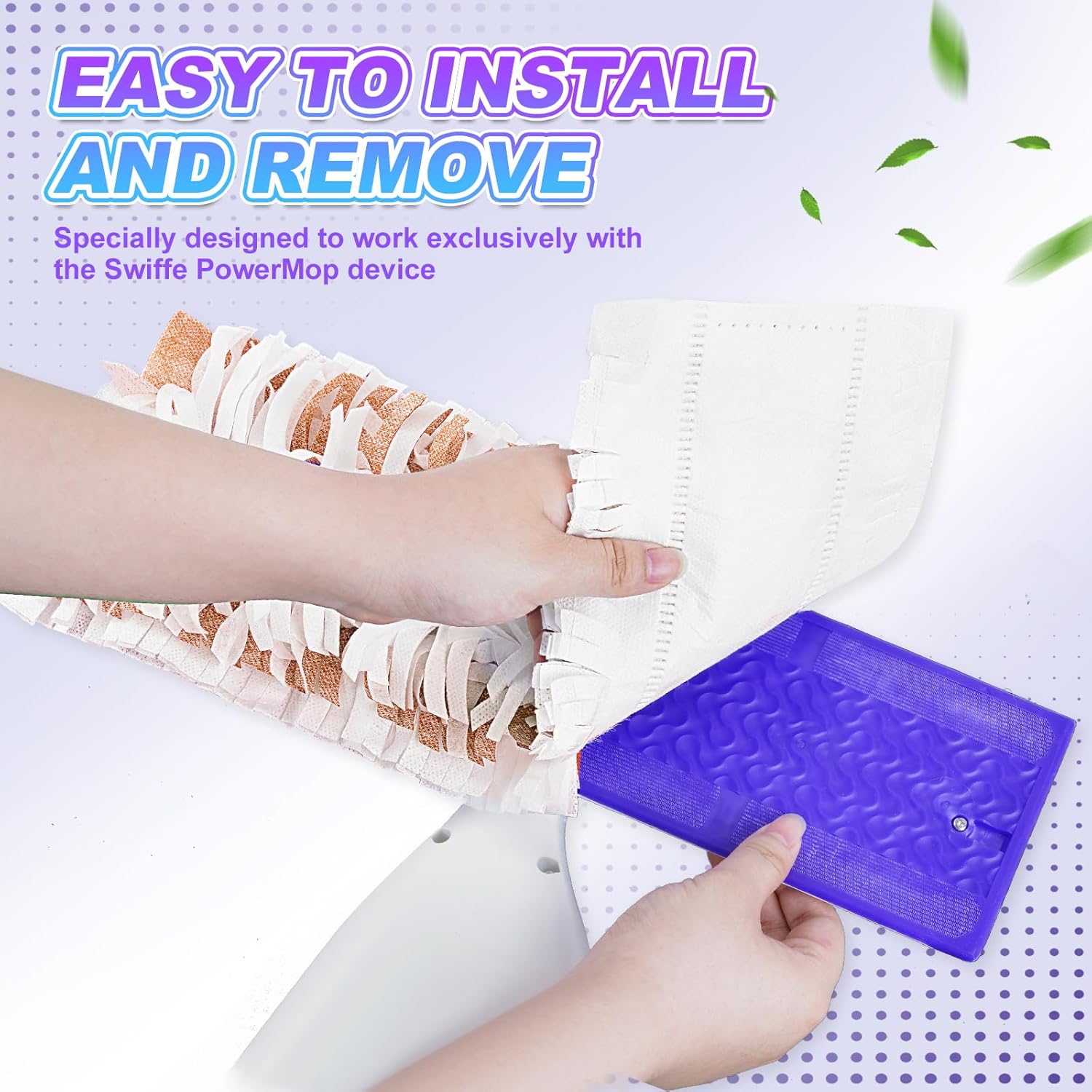 20 Count Power Mop Pads Compatible with Swiffer Power Mop, Disposable Power Mop Refills, PowerMop Wood Mopping Pad Refills for Floor Cleaning