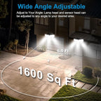 AmeriTop Solar Lights Outdoor, 2 Pack LED High Brightness Cordless Solar Motion Sensor Lights; 3 Adjustable Heads, 270° Wide Angle Illumination, IP65 Waterproof, Security LED Wall Light(Daylight)