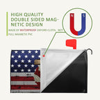 4th of July Patriotic Mailbox Cover Magnetic American Flag Independence Day Mailbox Covers Standard Size 21 x 18 in Blue Red Stars Wreath Post Box Wraps for Garden Yard Decor