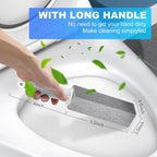 Pumice Stone Toilet Bowl Cleaner-Hard Water Stain Remover, Eliminates Toilet Bowl Rings，Rust &Lime Buildup，Multi-Surface Use for Grills ，Sink，Pool，Bathroom【2Pack】 (Long Handle)