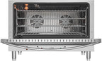 KoolMore 32 in. Commercial Countertop Convection Oven, Holds Full Size Pans, 4 Racks and 3500W of Power, 240V in Stainless-Steel, ETL Listed for Safety and Sanitation (KM-CTCO-44)