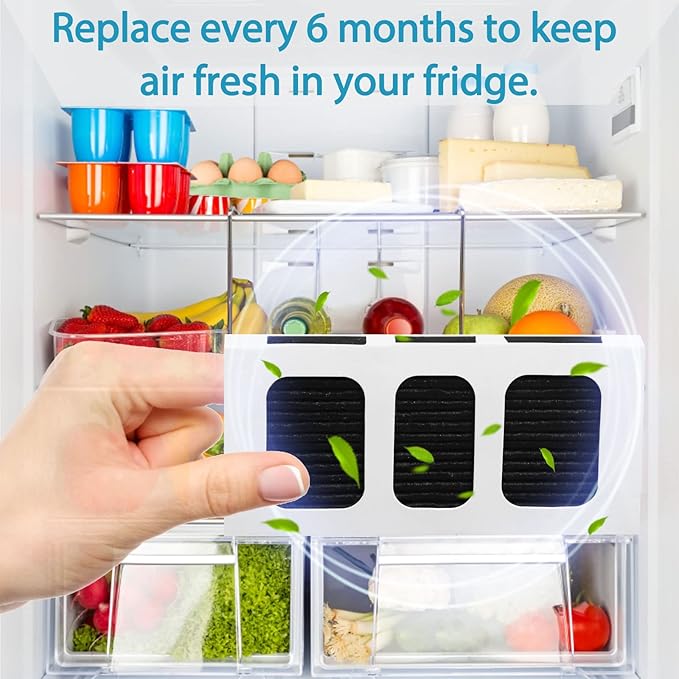 SEISSO Paultra2 Refrigerator Air Filter Replacement for Frigidaire Pure Air Ultra II, ELPAULTRA2 Filter for Electrolux Pure Advantage ULTRA II, Freshen Your Fridge with Activated Carbon-6Packs