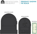 ARCHITECTURAL MAILBOXES Gibraltar Mailboxes Arlington Large Capacity Galvanized Steel Textured Black, Post-Mount Mailbox, AR15B000