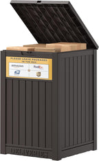 Package Delivery Box for Porch with Sign,48 Gallon Outdoor Storage with Lockable Secure, Large Double Wall Resin Outdoor Package Delivery and Waterproof