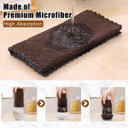 Mordimy 24 Pack Kitchen Towels (20" x 10", Dark Grey & Brown), Super Soft and Absorbent Dish Towels, Coral Velvet Microfiber Cleaning Cloth, Nonstick Oil Fast Dry Dish Cloths