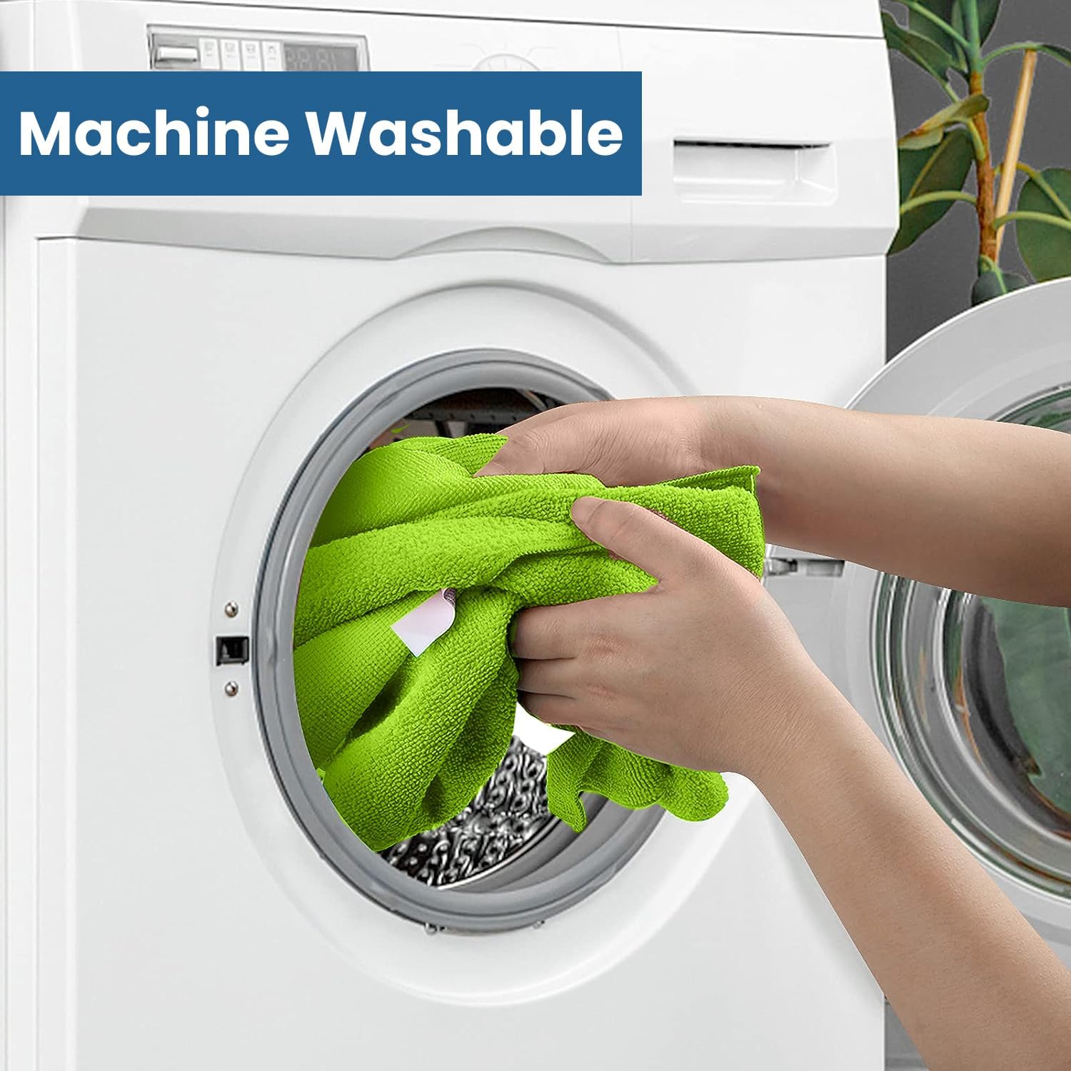 DAN RIVER 24-Pack Green Microfiber Towels – Ultra Absorbent, Lint-Free & Streak-Free Cleaning Cloths for Home, Car & Kitchen - Must-Have Cleaning Essentials - 12" x 12"